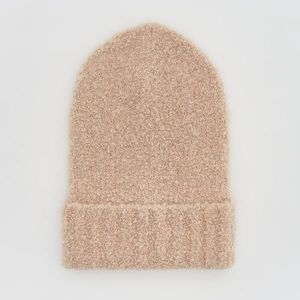 Reserved - Vlnená čiapka beanie - Béžová vyobraziť