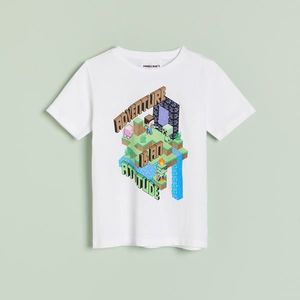 Reserved - Bavlnené tričko Minecraft - Biela vyobraziť