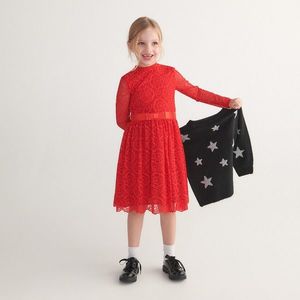 Reserved - Čipkované šaty - Červená vyobraziť