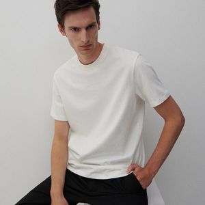 Reserved - Bavlnené basic tričko - Krémová vyobraziť