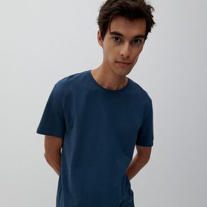 Reserved - Bavlnené tričko - Modrá vyobraziť