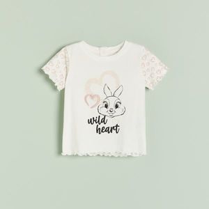 Reserved - Tričko s potlačou Bambi - Krémová vyobraziť