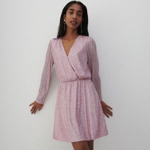 Reserved - Flitrové šaty - Ružová vyobraziť