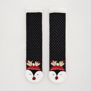 Reserved - Ponožky s vianočným motívom - Čierna vyobraziť