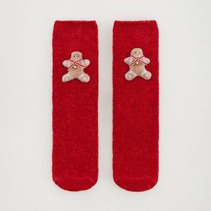 Reserved - Ponožky s vianočným motívom - Červená vyobraziť