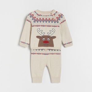 Reserved - Babies` sweater & trousers - Béžová vyobraziť