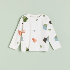 Reserved - Bavlnená košeľa s potlačou - Krémová vyobraziť