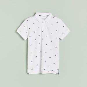 Reserved - Tričko polo s potlačou - Biela vyobraziť