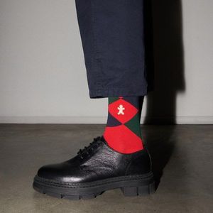 Reserved - Súprava 2 párov ponožiek - Červená vyobraziť