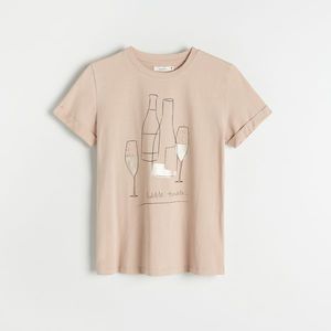 Reserved - Tričko s potlačou - Béžová vyobraziť
