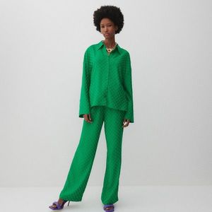 Reserved - Viskózové nohavice - Zelená vyobraziť