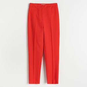 Reserved - Nohavice so zažehlenými pukmi - Červená vyobraziť