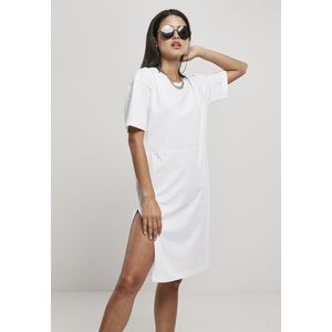 Urban Classics Ladies Organic Oversized Slit Tee Dress white - 3XL vyobraziť
