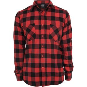Urban Classics Boys Checked Flanell Shirt black/red - 110/116 vyobraziť