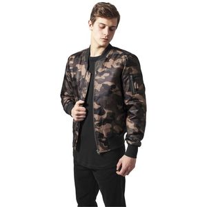 Urban Classics Camo Basic Bomber Jacket wood camo - S vyobraziť