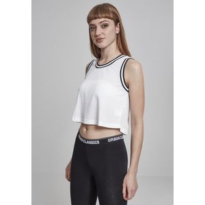 Urban Classics Ladies Cropped Mesh Top wht/blk/wht - M vyobraziť