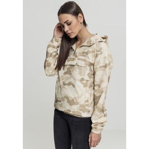 Urban Classics Ladies Camo Pull Over Jacket sand camo - S vyobraziť