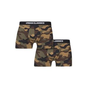 Urban Classics 2-Pack Camo Boxer Shorts dark camo - S vyobraziť