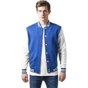 Urban Classics 2-tone College Sweatjacket roy/wht - S vyobraziť