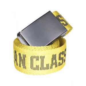 Urban Classics Jaquard Logo Belt blk/yellow/blk - 120cm vyobraziť