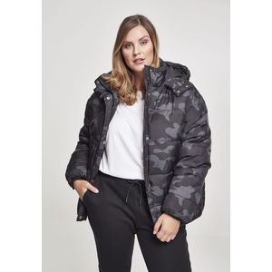 Urban Classics Ladies Boyfriend Camo Puffer Jacket darkcamo - 3XL vyobraziť