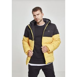 Urban Classics Hooded 2-Tone Puffer Jacket chromeyellow/blk - L vyobraziť