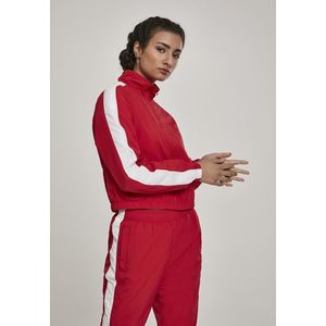 Urban Classics Ladies Short Striped Crinkle Track Jacket red/wht - L vyobraziť
