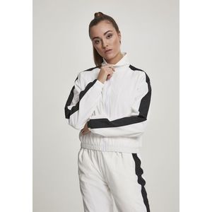 Urban Classics Ladies Short Striped Crinkle Track Jacket wht/blk - L vyobraziť
