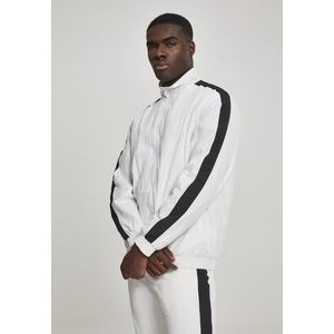 Urban Classics Striped Sleeve Crinkle Track Jacket wht/blk - L vyobraziť