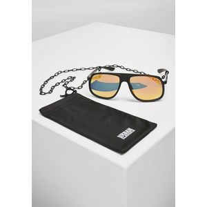Urban Classics 107 Chain Sunglasses Retro blk/yellow - One Size vyobraziť