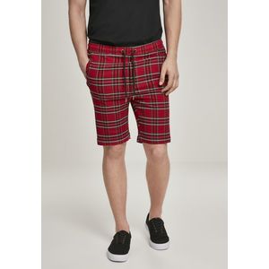 Urban Classics Checker Shorts red/blk - L vyobraziť