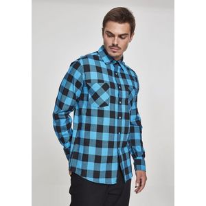 Urban Classics Checked Flanell Shirt blk/tur - S vyobraziť