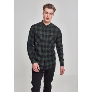 Urban Classics Checked Flanell Shirt blk/forest - 4XL vyobraziť
