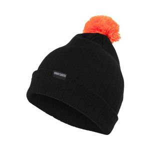 Urban Classics Neon Contrast Bobble Beanie blk/ora - One Size vyobraziť