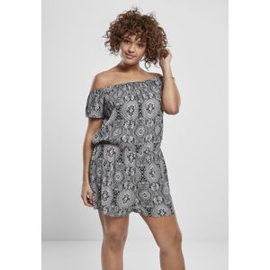 Urban Classics Ladies AOP Off Shoulder Short Jumpsuit bandana - 5XL vyobraziť