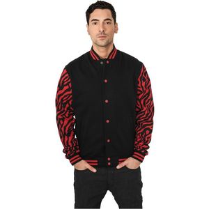 Urban Classics 2-tone Zebra College Jacket red/blk - M vyobraziť