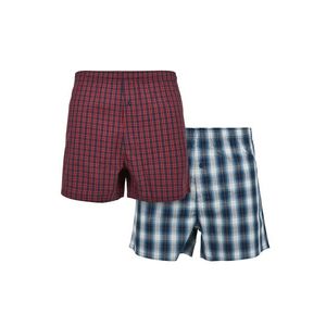 Urban Classics Woven Plaid Boxer Shorts 2-Pack redcheck+bluecheck - 3XL vyobraziť