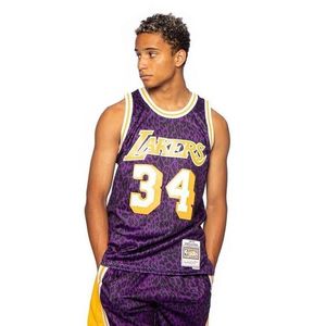 Mitchell & Ness Los Angeles Lakers 34 Shaquille O'Neal purple NBA Wild Life Swingman Jersey - S vyobraziť