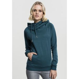 Urban Classics Ladies Raglan High Neck Hoody teal - XS vyobraziť