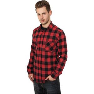Urban Classics Checked Flanell Shirt Black/red - L vyobraziť