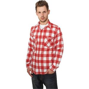 Urban Classics Checked Flanell Shirt Wht/red - L / červeno-biela vyobraziť