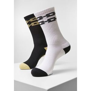 Urban Classics Chainlinked Socks 2-Pack black+white - 39-43 vyobraziť