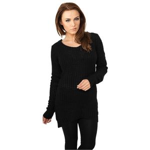 Urban Classics Ladies Long Wideneck Sweater black - L vyobraziť