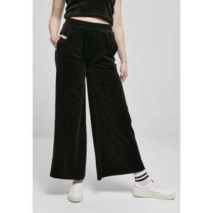 Urban Classics Ladies High Waist Straight Velvet Sweatpants black - 3XL vyobraziť