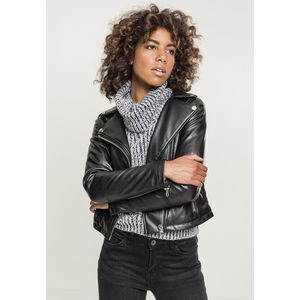 Urban Classics Ladies Faux Leather Biker Jacket black - M vyobraziť