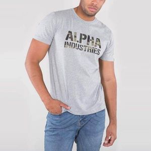 Alpha Industries Camo Print Tee Grey - 2XL vyobraziť