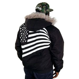 Cocaine Life Flag Winter Jacket Black - 2XL vyobraziť