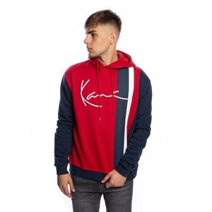 Karl Kani Sweatshirt Signature Block Hoodie dark red/navy/off white - S vyobraziť