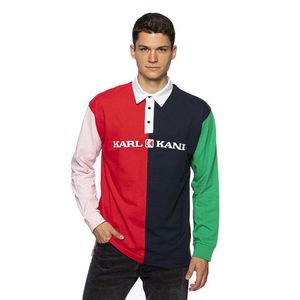 Karl Kani Longsleeve Retro Block Rugby Shirt navy/red/rose - S vyobraziť