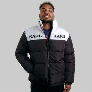 Obojstranná Zimná bunda Karl Kani Retro Reversible Velvet Block Puffer Jacket Black - S vyobraziť